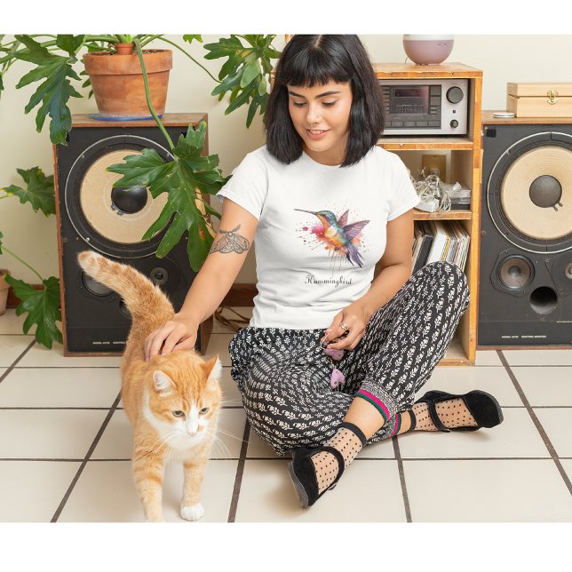 Camiseta Personalizable de colibrí exótico y colorido (Subido por el creador)