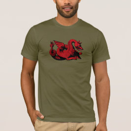 Camiseta personalizable de criatura de dragón rojo