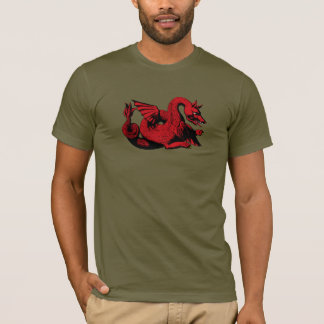 Camiseta personalizable de criatura de dragón rojo