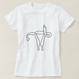 Camiseta Personalizable DE DEDO MEDIO DE UTERUS AÑADIR FRAS
