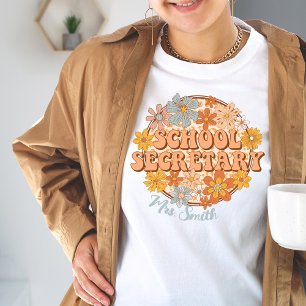 Camiseta Personalizable de flores de la escuela