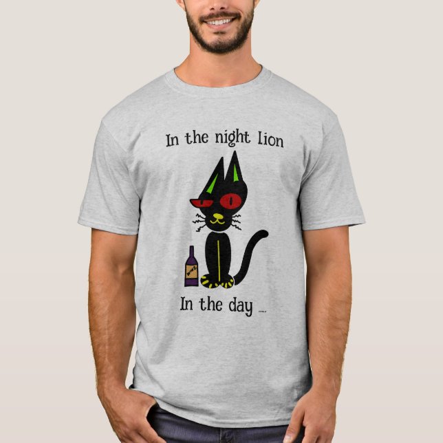 Camiseta personalizable de gatos ebrios (Anverso)