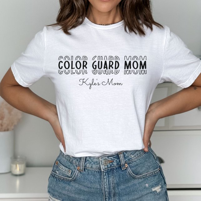 Camiseta Personalizable de la banda de marchas de la Guardi (Color Guard Marching Band Mom Customizable T-Shirt
)
