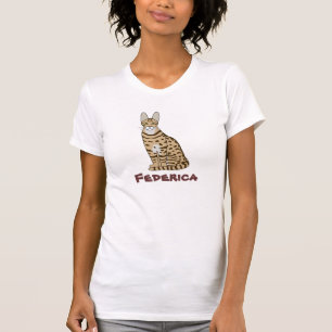 Camiseta Personalizable de la raza del gato de Serengeti