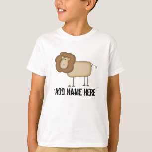 Camiseta personalizable de león con figura de palo