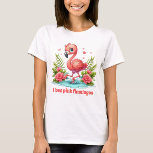 Camiseta Personalizable de los amantes de los flamencos ros