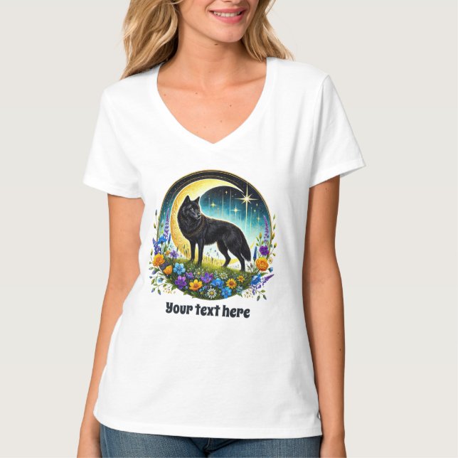 Camiseta Personalizable de los amantes del lobo dulce (Anverso)