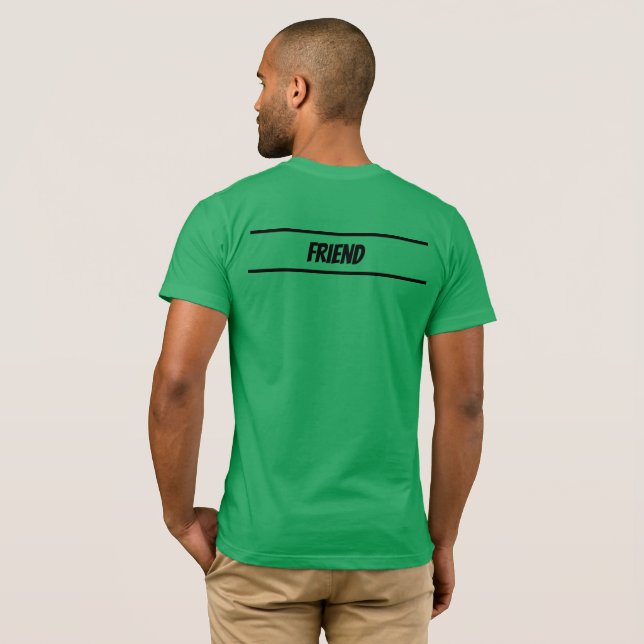 Camiseta Personalizable de nombre, Deb del equipo masculino (Reverso completo)