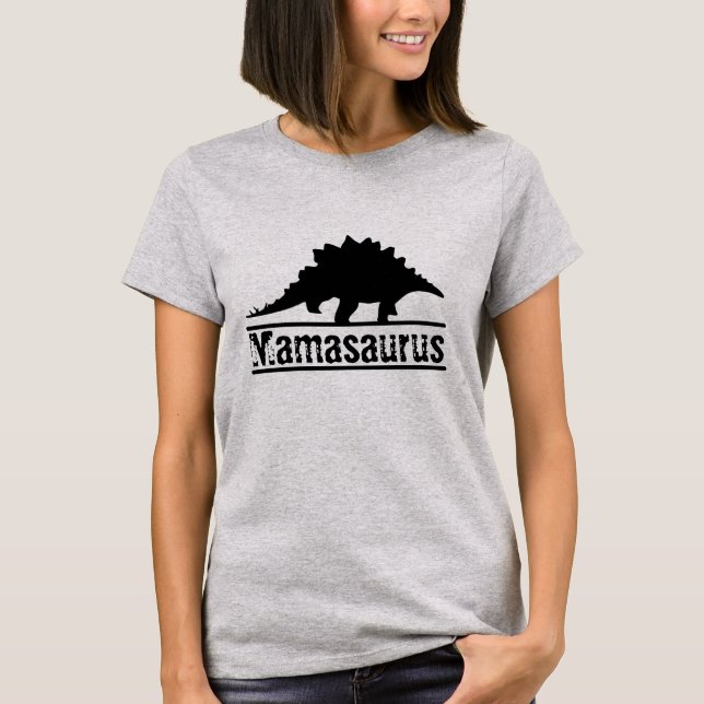 Camiseta Personalizable de nombre Guay Mamasaurus Familia D (Anverso)