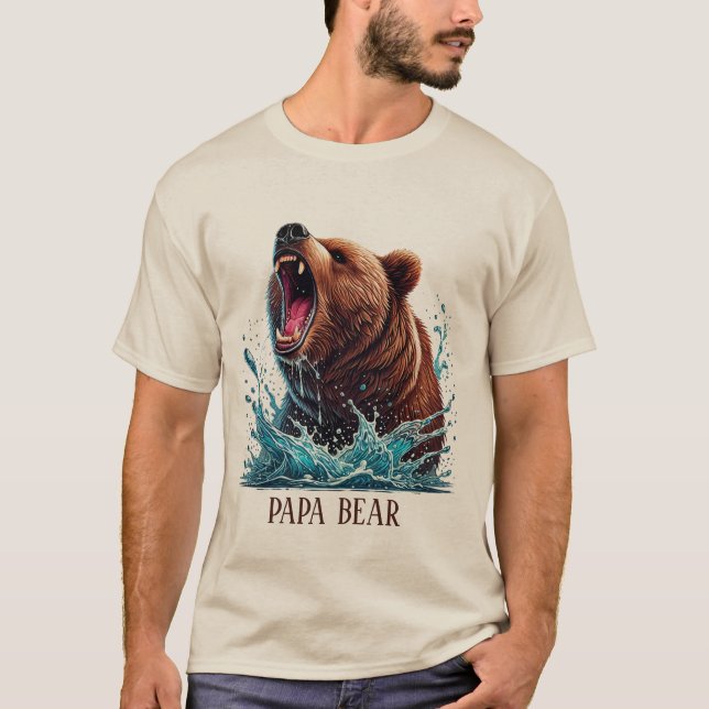 Camiseta personalizable de oso Guay Papa (Anverso)