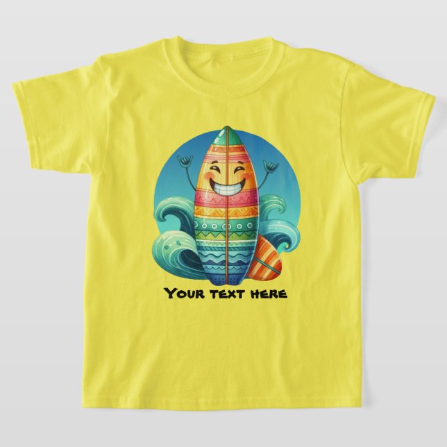 Camiseta personalizable de tablas de surf unisex para niños (Distribución)