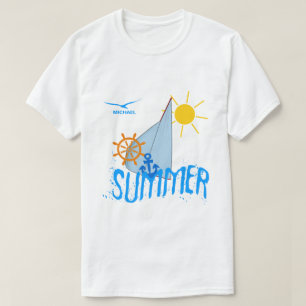 Camiseta Personalizable de vela marítima de verano