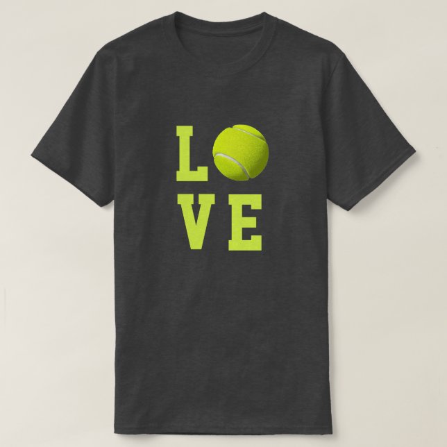 Camiseta Personalizable del amor del tenis (Diseño del anverso)
