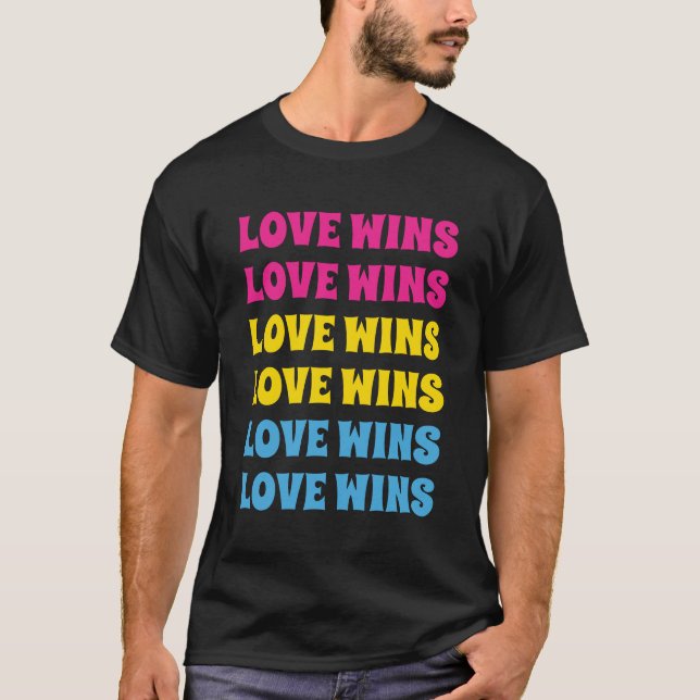 Camiseta PERSONALIZABLE del Orgullo LGBTQ Pansexual - Texto (Anverso)