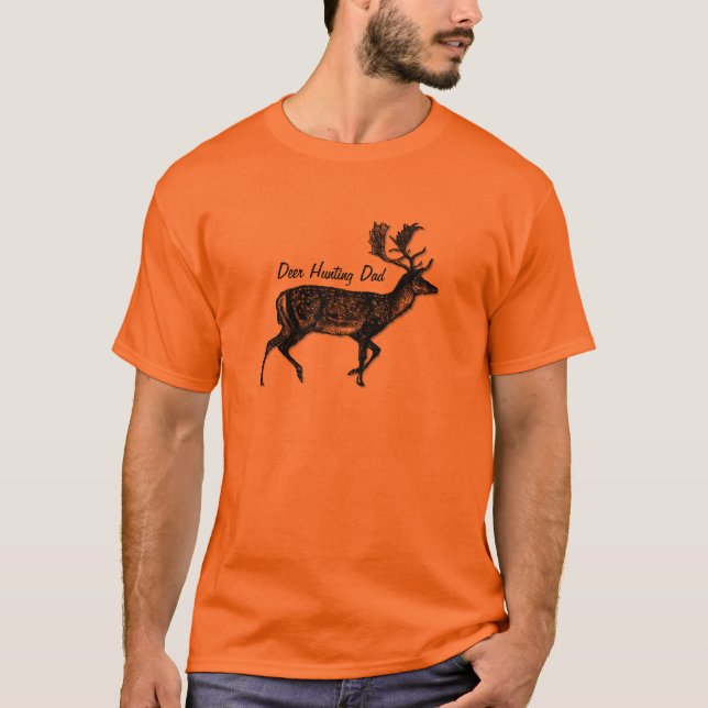 Camiseta Personalizable del papá de la caza de los ciervos (Anverso)