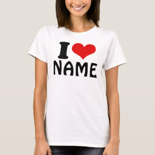 Camiseta Personalizable Día de San Valentín Amo Personaliza