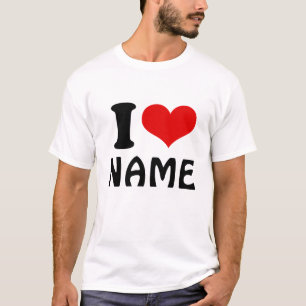 Camiseta Personalizable Día de San Valentín Amo Personaliza