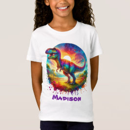 Camiseta Personalizable divertido colorido de T-Rex