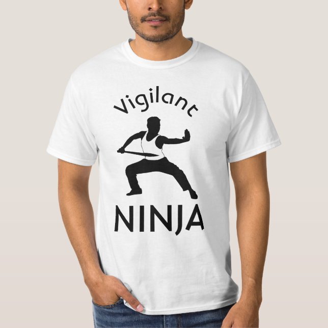 Camiseta Personalizable divertido de Vigilant Ninja (Anverso)