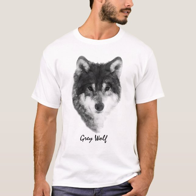 Camiseta Personalizable elegante Gray Wolf (Anverso)