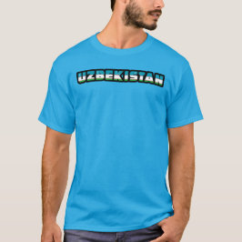 Camiseta Personalizable especial UZBEKISTÁN Turista negro