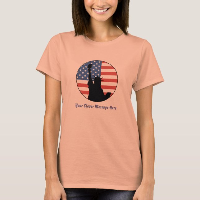 Camiseta Personalizable, Estatua Personalizada De Los Tees  (Anverso)
