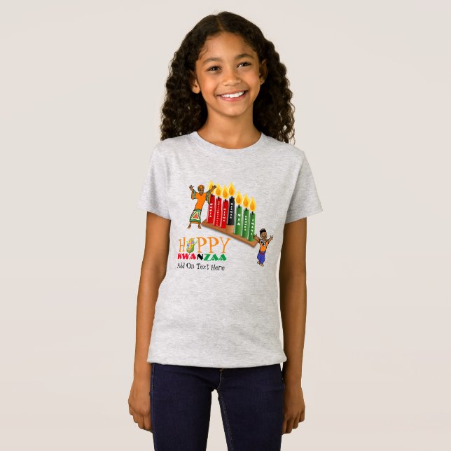 Camiseta Personalizable Feliz Principios de KWANZAA 7 (Anverso completo)