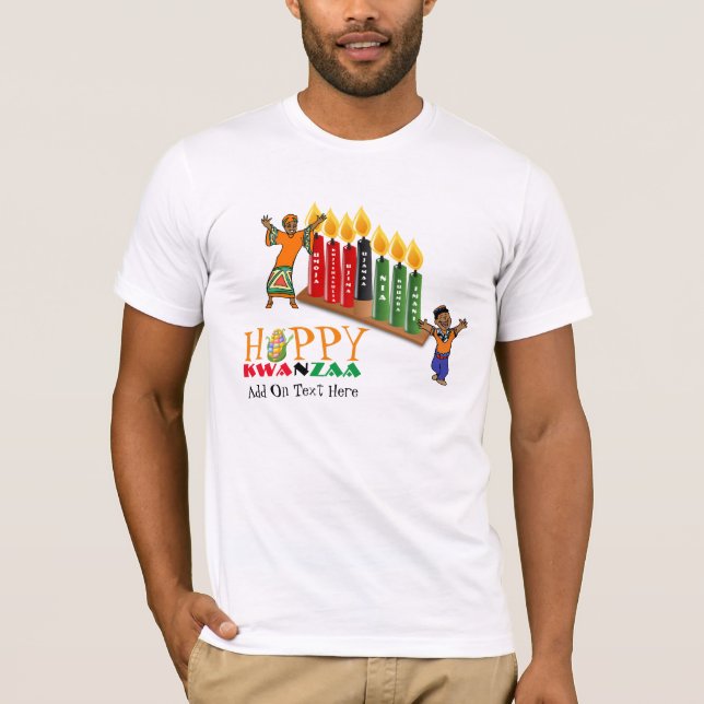 Camiseta Personalizable Feliz Principios de KWANZAA 7 (Anverso)