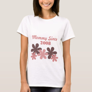 Camiseta Personalizable Flor mami desde la camiseta, Borgoñ
