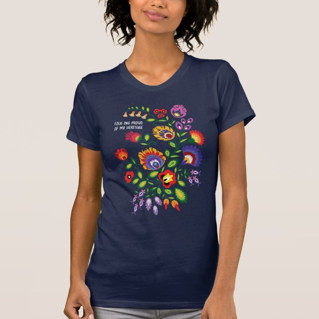 Camiseta Personalizable folk orgulloso de mi patrimonio (Anverso)
