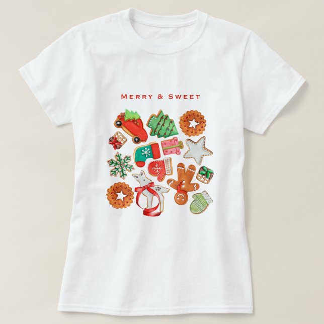 Camiseta Personalizable Gingerbread Cookie de navidades (Diseño del anverso)