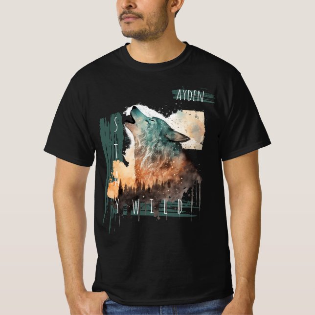 Camiseta personalizable Howling Wolf (Anverso)