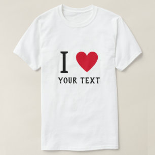 Camiseta Personalizable 'I Heart' personalizado