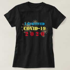 Camiseta Personalizable I sobrevivió COVID-19 2020