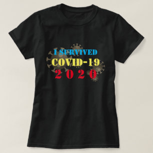 Camiseta Personalizable I sobrevivió COVID-19 2020