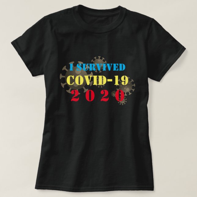 Camiseta Personalizable I sobrevivió COVID-19 2020 (Diseño del anverso)