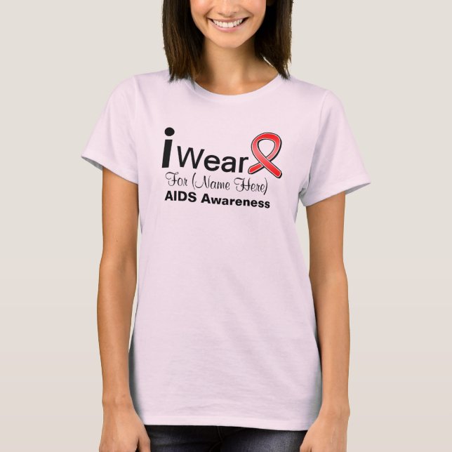 Camiseta Personalizable I Usa cinta de SIDA (Anverso)