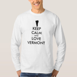 CAMISETA PERSONALIZABLE MANTENER CALMA Y AMAR VERMONT
