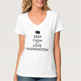 Camiseta Personalizable MANTENER LA CALMA Y AMAR A WASHINGT