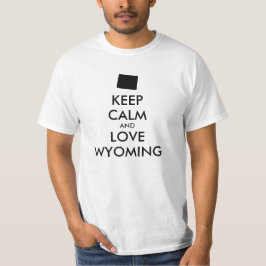 Camiseta Personalizable MANTENER LA CALMA Y AMAR A WYOMING