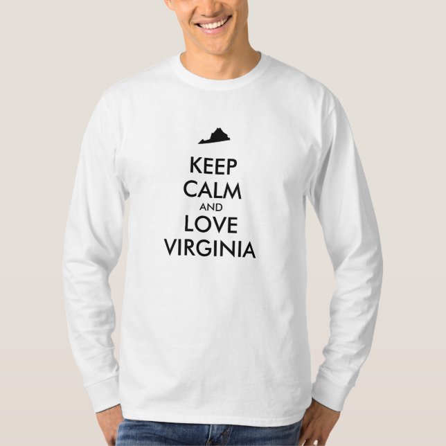 Camiseta Personalizable MANTENGA CALMA Y AME A VIRGINIA (Anverso)