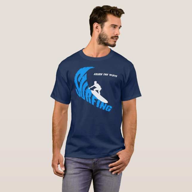 Camiseta Personalizable masculino de surf (Anverso completo)