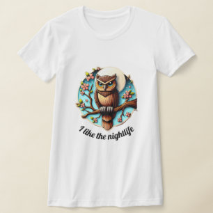 Camiseta Personalizable Me Gusta La Lechuza De La Vida Noct