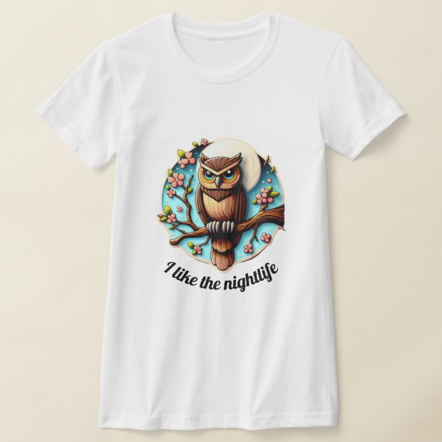 Camiseta Personalizable Me Gusta La Lechuza De La Vida Noct (Distribución)