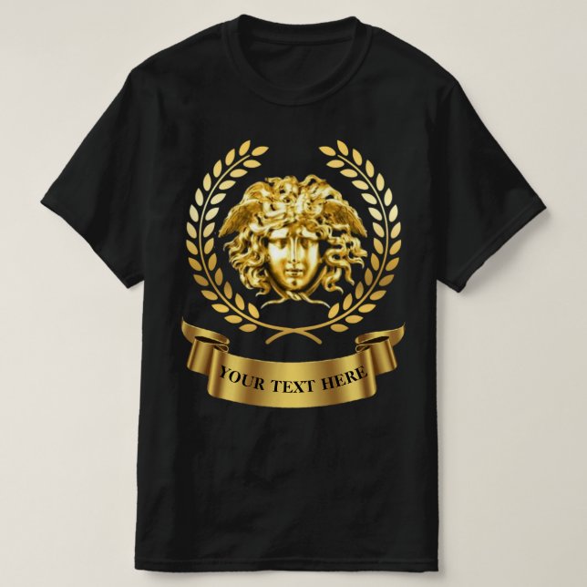 Camiseta Personalizable Medusa Dorada (Diseño del anverso)