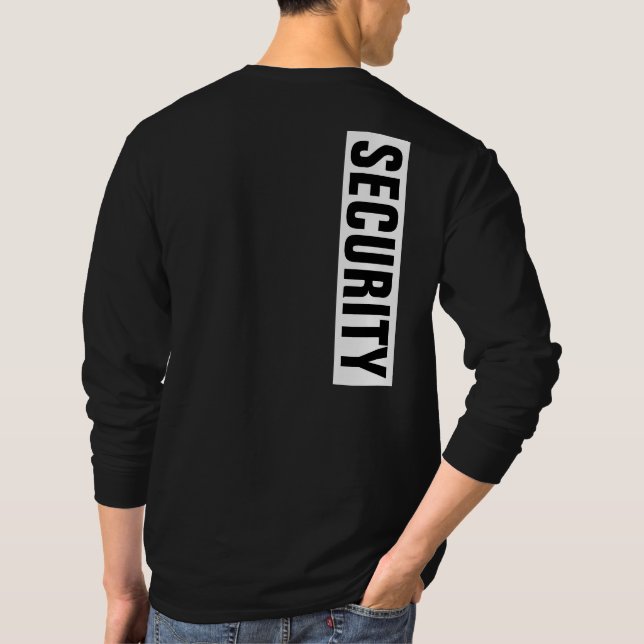 Camiseta Personalizable Mensajes de texto para la seguridad (Reverso)