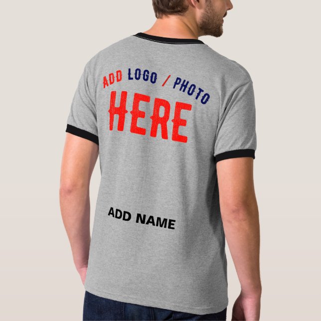 CAMISETA PERSONALIZABLE MODERNO ELEGANTE ASH VERIFICADO MAR (Reverso)