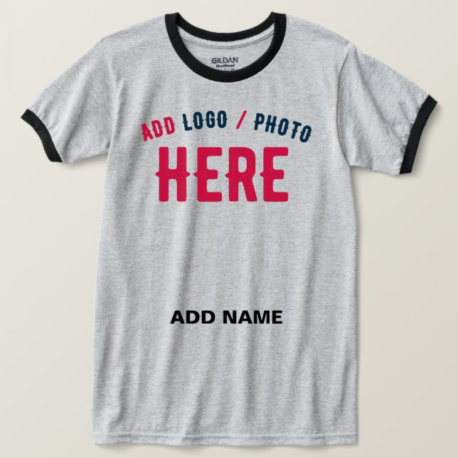 CAMISETA PERSONALIZABLE MODERNO ELEGANTE ASH VERIFICADO MAR (Anverso del diseño)