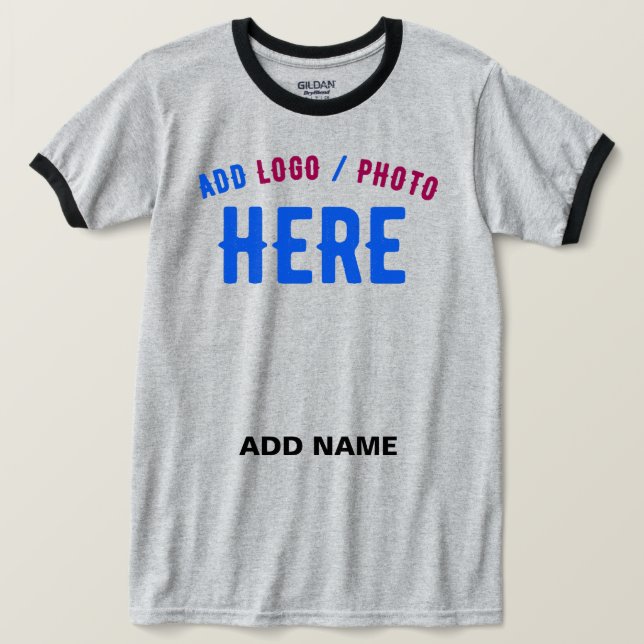 CAMISETA PERSONALIZABLE MODERNO ELEGANTE ASH VERIFICADO MAR (Anverso del diseño)