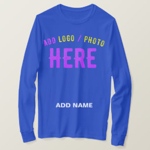 CAMISETA PERSONALIZABLE MODERNO ELEGANTE AZUL VERIFICADO MA